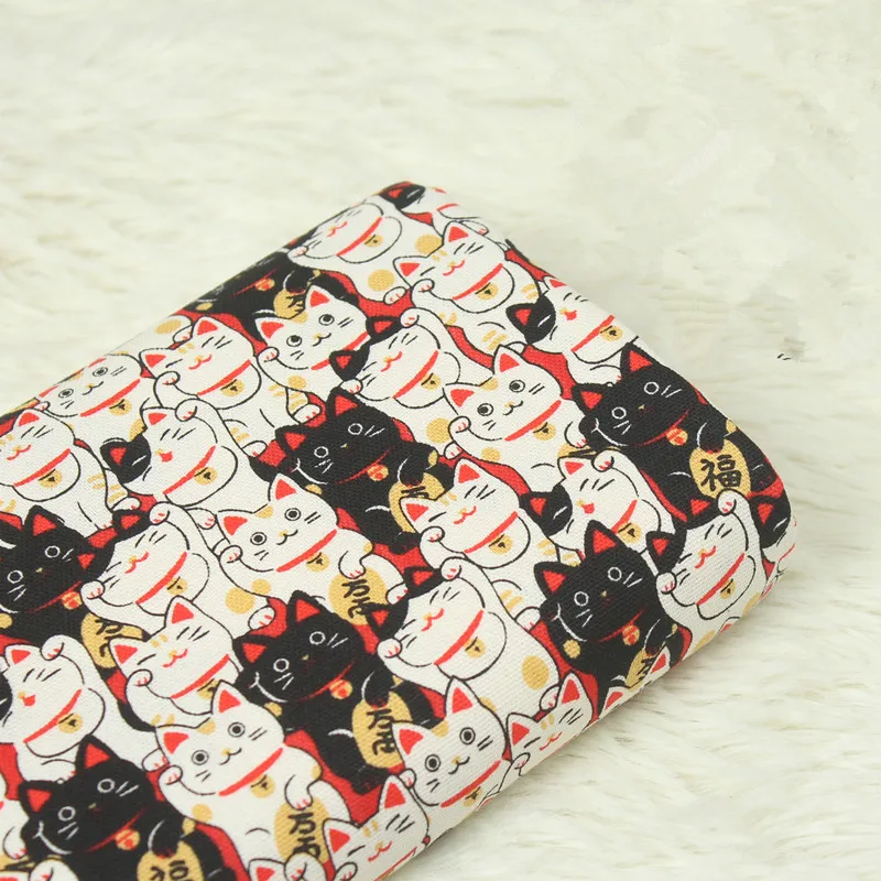 150 CM*50 CM bombažne tkanine Japonski soft breeze risanke mačka tiskanje tkanine, ročno DIY mozaik usta zlato paket krpo