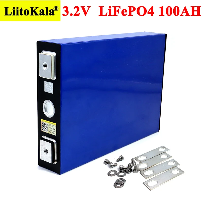 1PCS Liitokala 3.2 V 100Ah LiFePO4 Baterija Litij-phospha Velike zmogljivosti DIY 12V 24V Električni avtomobil RV Sončne Energije sistema za shranjevanje