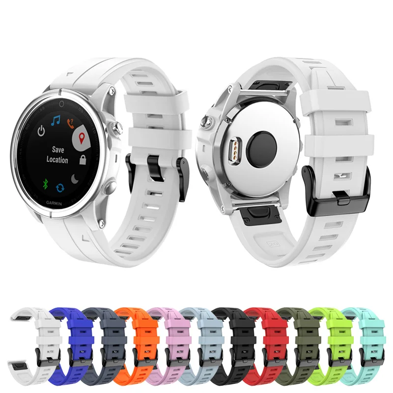 20 MM Watchband Trak za Garmin Fenix 5S Fenix 5S Plus Pametno Gledati Hitro Sprostitev Silikonski Easyfit Pašček za Zapestje