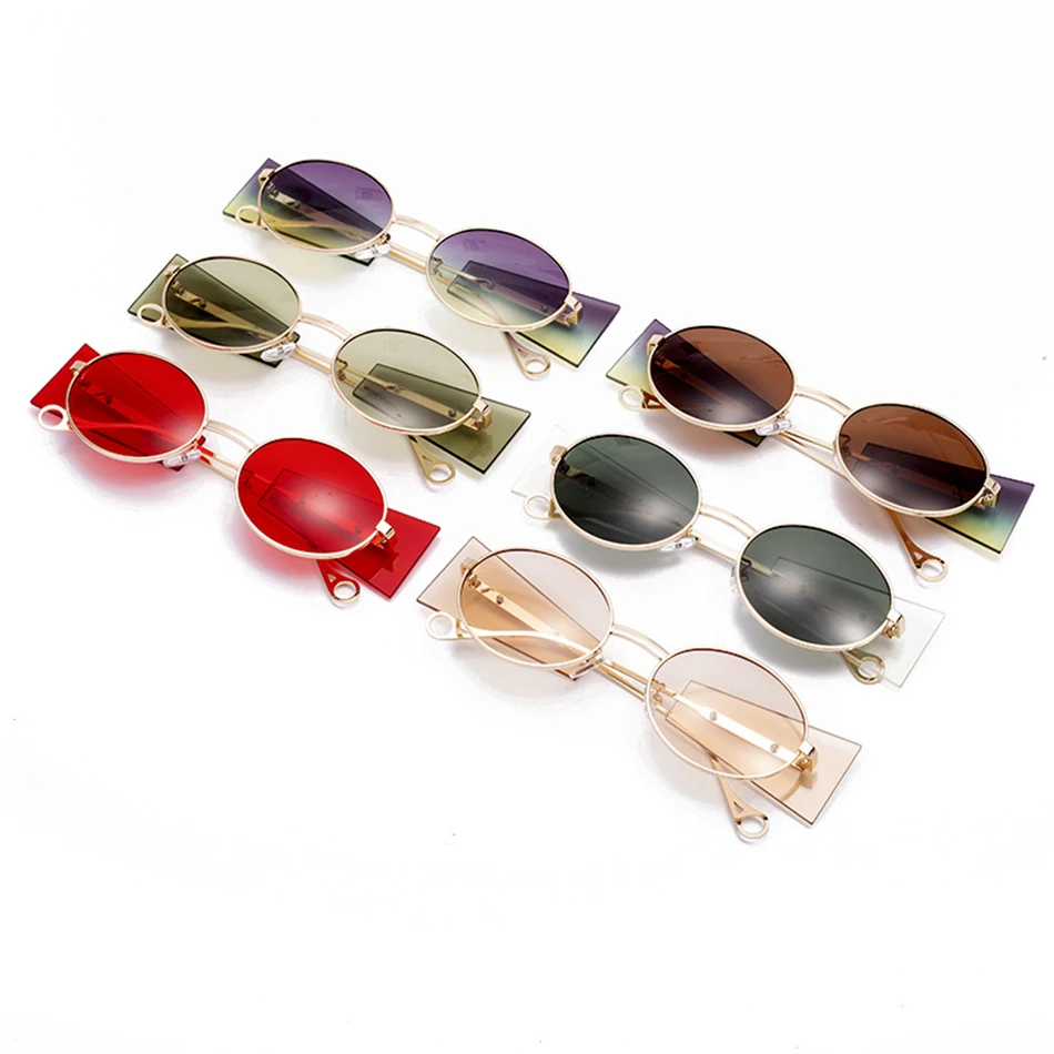 2020 Luksuzni Krog Vintage sončna Očala Ženske Ovalne Steampunk Sonce Glases Retro Punk Očala Modni Očala Odtenki UV400