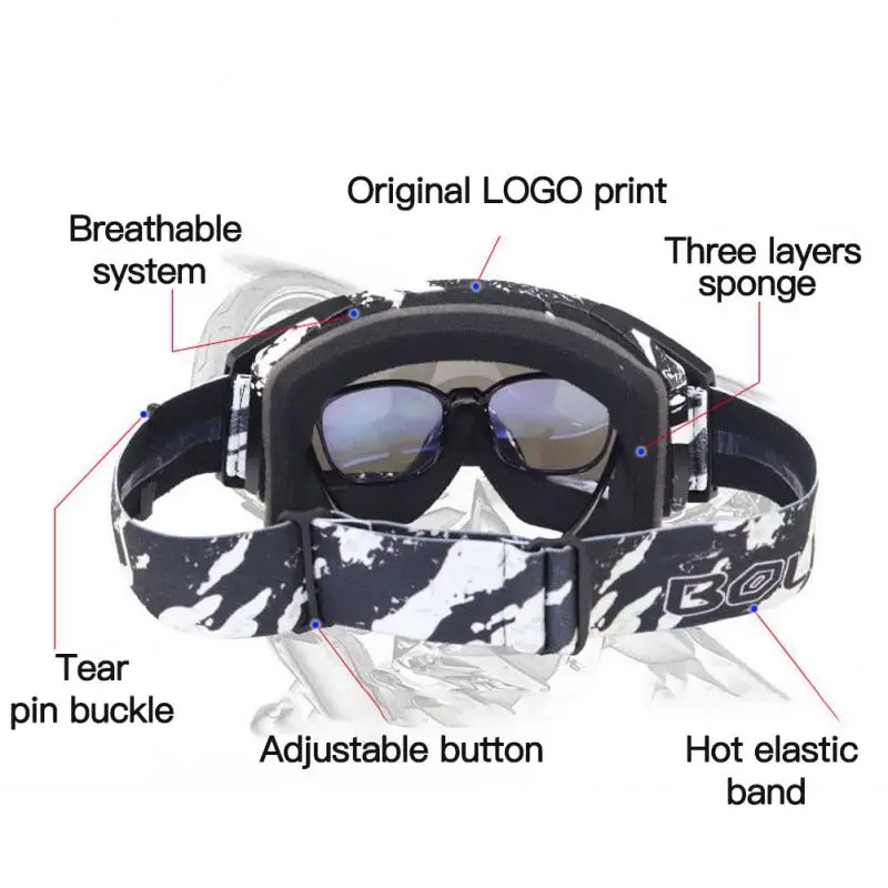 2020 Novo Jahanje Očala Off-road Windproof Očala Smučarska Očala sončna Očala z UV Zaščito
