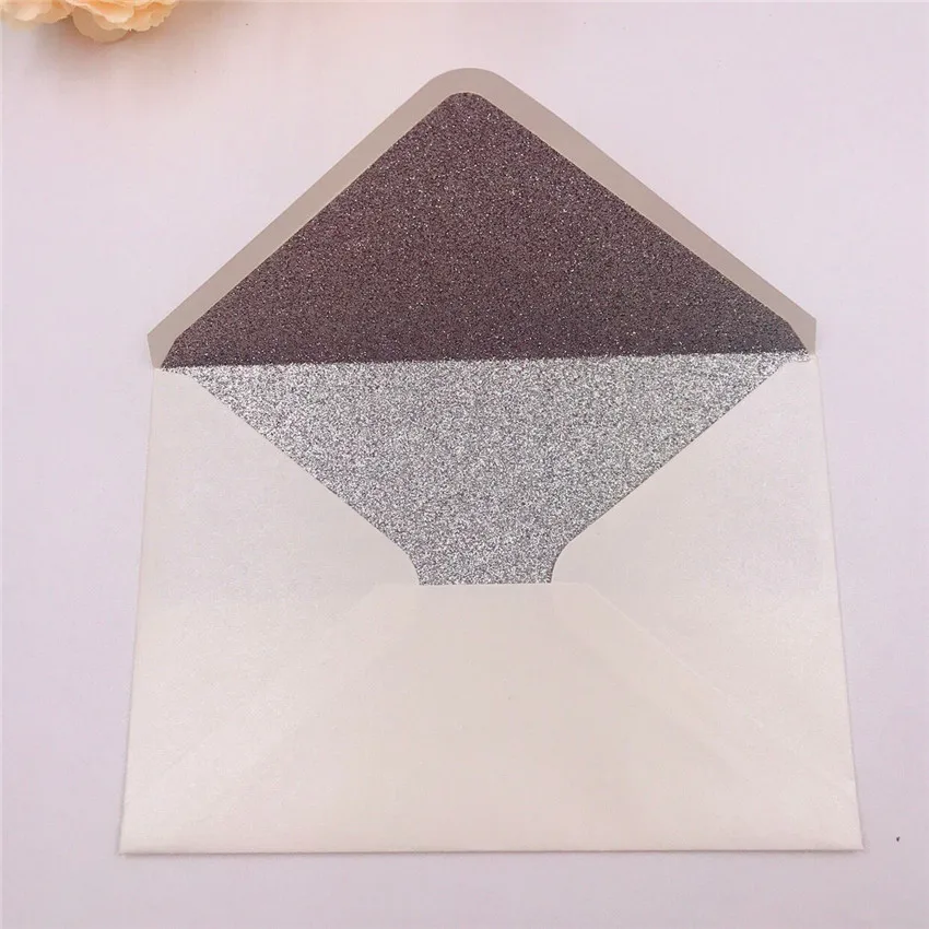 25x Papir Ovojnice šimrom Siva Titanium Bleščice Ovojnice Za DIY Dopisnica /Kartico Poročno Vabilo Darilo Pakiranje Sredstev