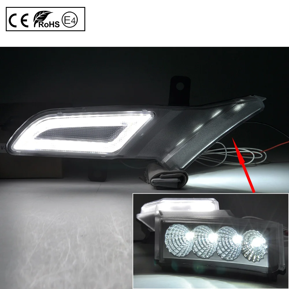 2Pcs Za Porsche Cayenne 957 2007-2010 LED Strani Marker Obrnite Signalna luč Svetlobe(Rumena)LED Teče svetlobe/Položaj svetlobe(bele)Dim