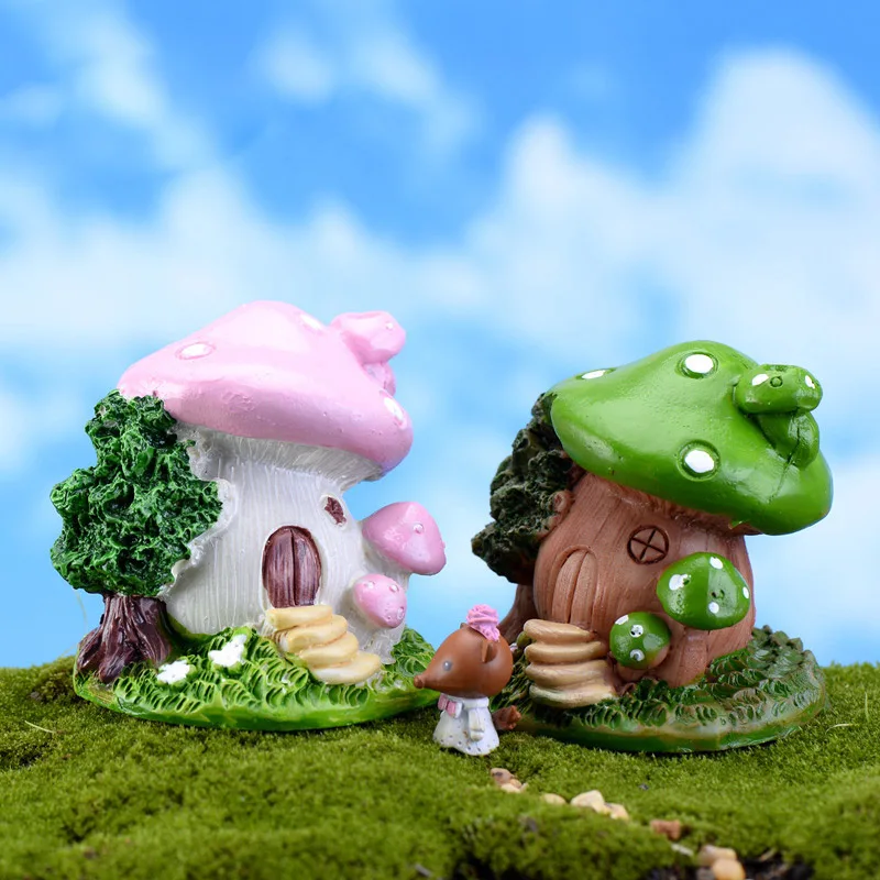4 barve Mushroom House Miniaturni Pravljice Vrt Domače Hiše Dekoracijo Mini Obrti, Mikro Krajinsko Dekor Oprema DIY