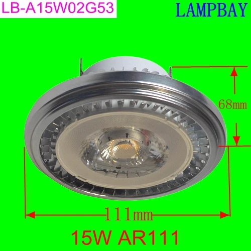 (4 Pack) Brezplačna Dostava LED AR111 COB žaromet 15W 1500LM G53 z dodatnim voznik 85-265V replace, da 150W žarnica Zatemniti