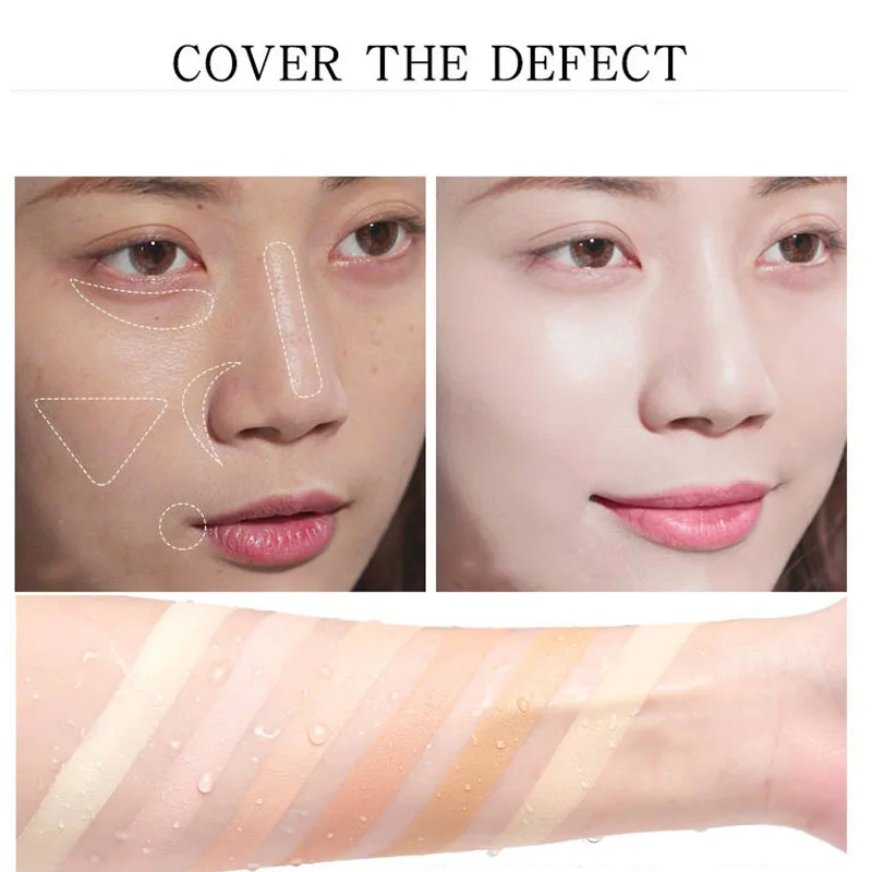 6-barvni Korektor Paleta Prikriti Temne Kolobarje Akne Vložki Trajne-Označevanje Ličila za Obraz ličila MPwell