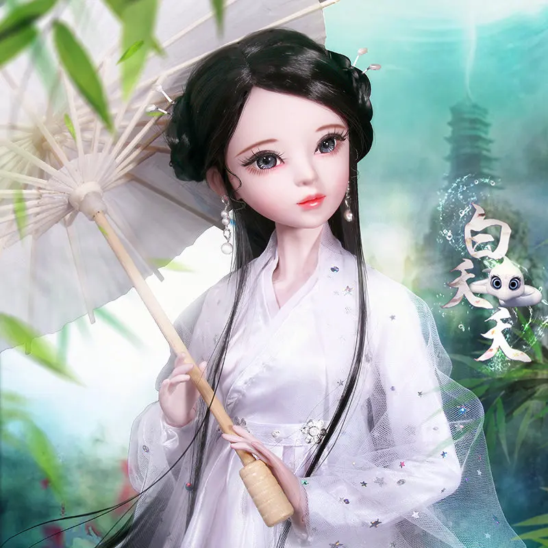 60 CM Ročno 1/3 Bjd Lutke FUYAO/JINMI/Bela Kača Velike Spojen Starodavni Kitajski Kostum Princeska Lutka Igrače za Dekleta Darilo