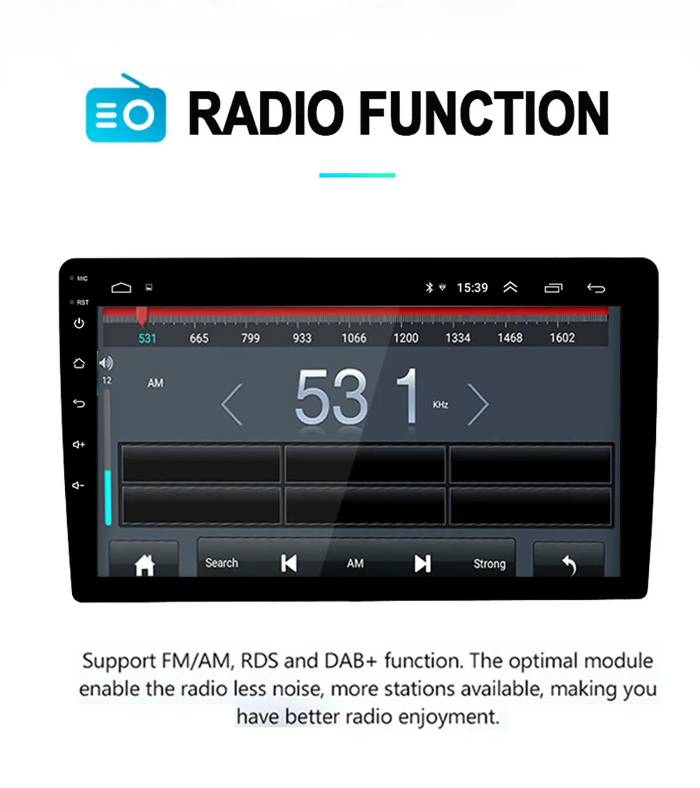 9/10.1 cm 2 Din Android 9.1 Avto Multimedijski Predvajalnik, Radio Audio Stereo GPS Navigacija za Avto Brez DVD Predvajalnik Samodejno Stereo FM DAB BT