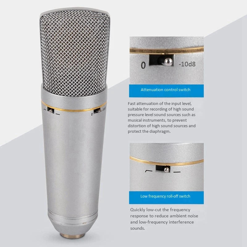 Alctron MC330 FET Kondenzatorski Mikrofon Profesionalni Komplet Studio Snemanje Mikrofona s Šok Nastavek za Televizijska Postaja Fazi