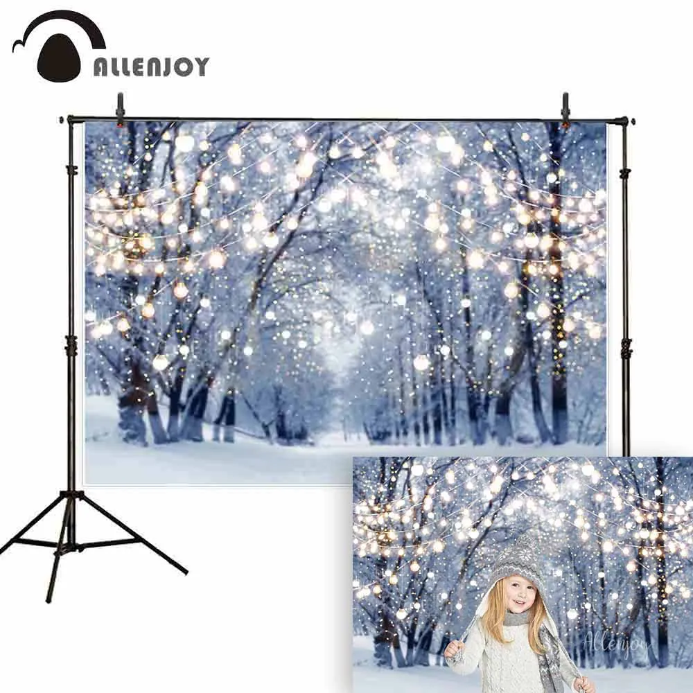 Allenjoy zimske fotografije robu gozda zasnežene pokrajine wonderland Božič, novo leto fotografija ozadje photophone photobooth
