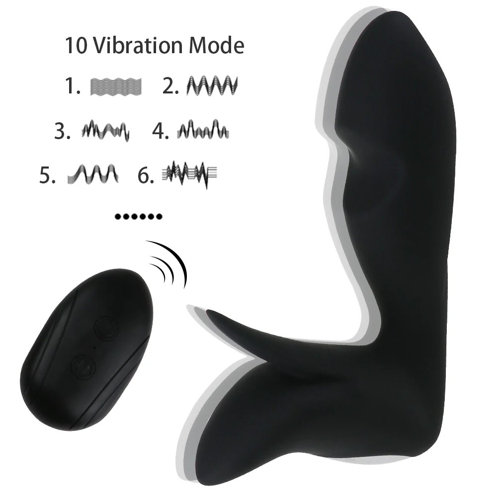 Analni Čep, Vibrator z Brezžičnim Daljinskim 10 Načini Butt Plug Moški Prostate Massager Adult Sex Igrače za Moški Masturbator