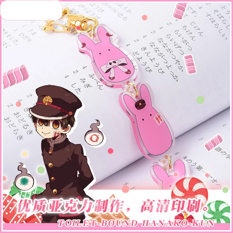 Anime Wc-Zavezuje Hanako-kun Jibaku Shounen Hanako kun, Cosplay Kawwaii Zajec Akril Slika Keychain Keyring vrečko Obesek Darila