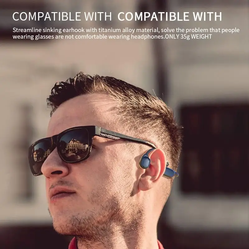 AS10 kostne prevodnosti bluetooth slušalka bluetooth 5.0 brezžični uho nameščena non-uho IP56 nepremočljiva športne slušalke fone de ouvido
