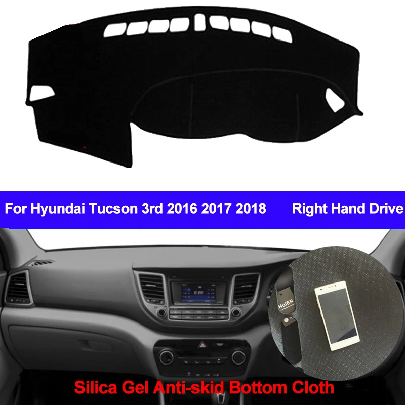 Avto armaturne plošče Kritje Za Hyundai Tucson 3. 2016 2017 2018 Dash Mat DashMat Silikonski Non-Slip Sonce, Senco na Armaturno Ploščo Avtomobila Styling