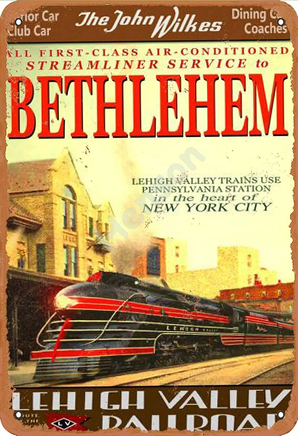 Betlehem Lehigh Dolini Železnice z Vlakom,Dekor Pozor Kopalnica Opozorilo, ki Živijo Opozorilo Pitne Garaža
