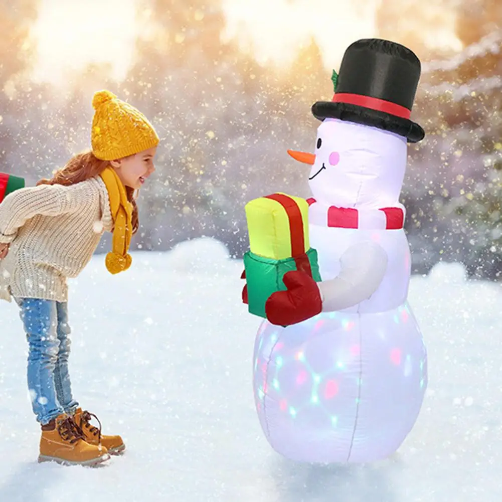 Božič Napihljivi Snežaka Srčkan Lahek, Vzdržljiv Osvetljeni Dekoracija Božiček Lutka Set Za Vsako. Dekor