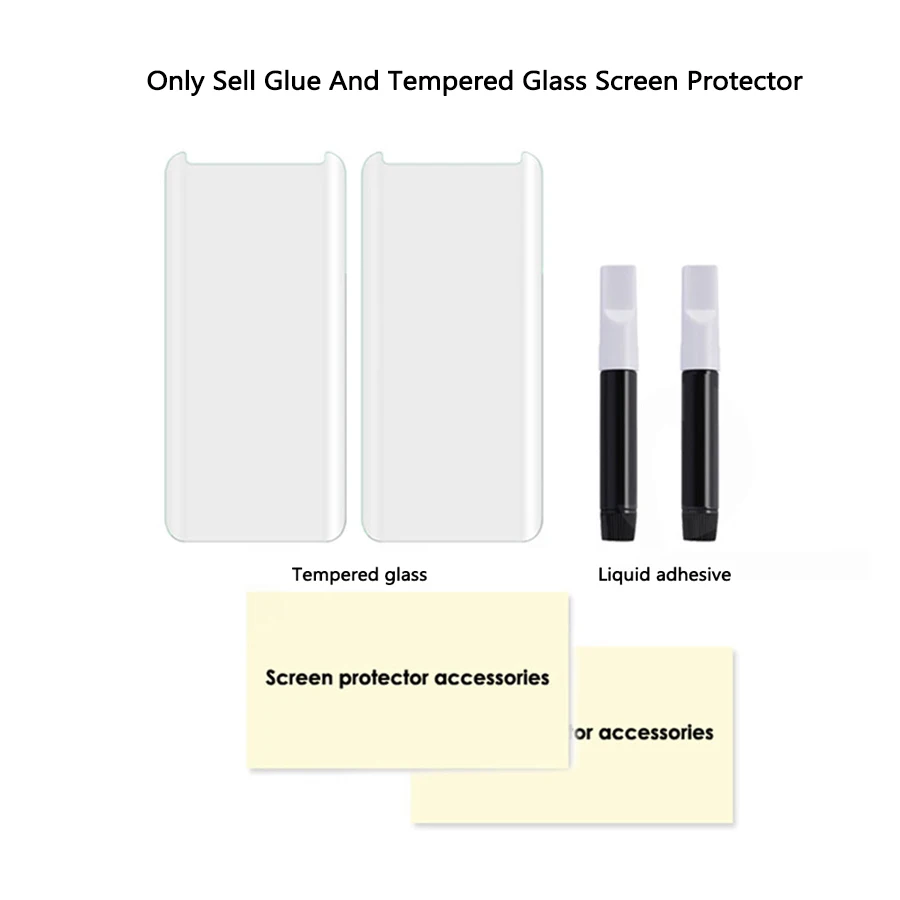 Celotno Lepilo UV-Screen Protector For Samsung S20 10P S8 S9 Note20 ultra Mate 30 Pro mate 40 P30pro P40 Pro(Brez Svetlobe,samo lepilo+steklo