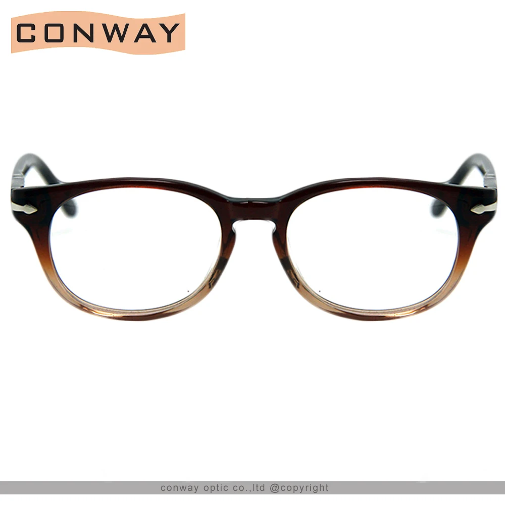 Conway Retro Krog Jasno, Leče Očala za Ženske, Moške, Brez, Recepta Očal Okvir Kakovosti Acetat Očala Očala Havani