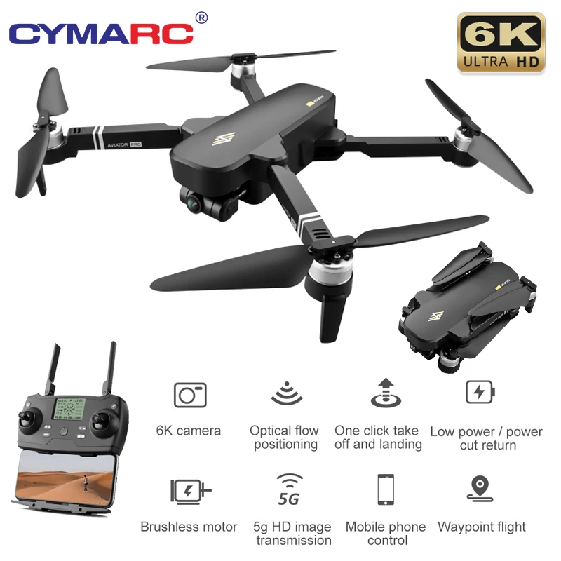 CYMARC 8811 Pro GPS Brnenje 6K HD 2 Os Gimbal Fotoaparat 5G Wifi FPV Brushless Dron Quadcopter 2 km Oddaljenost Let 23 Min SG906 Pro2