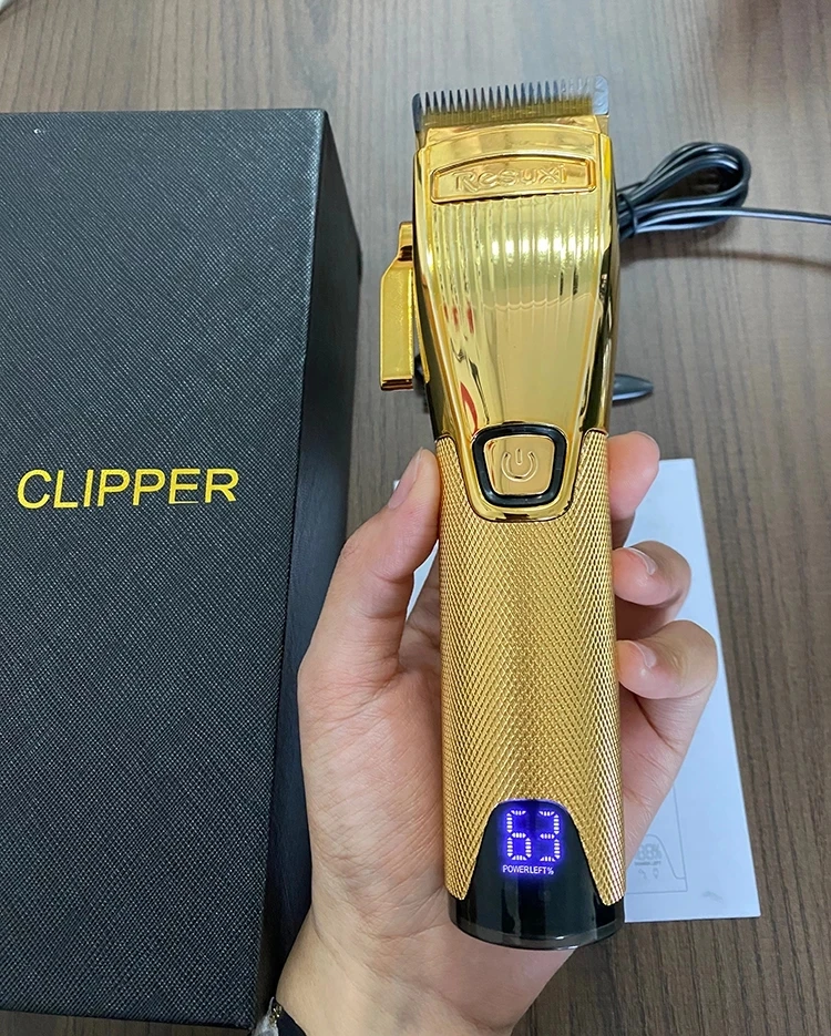 Digitalni Hair Trimmer za Polnjenje Električnih Lase Clipper Nizka raven Hrupa za Moške Akumulatorski Frizuro Barber Nastavljiv rezilo iz Nerjavečega jekla