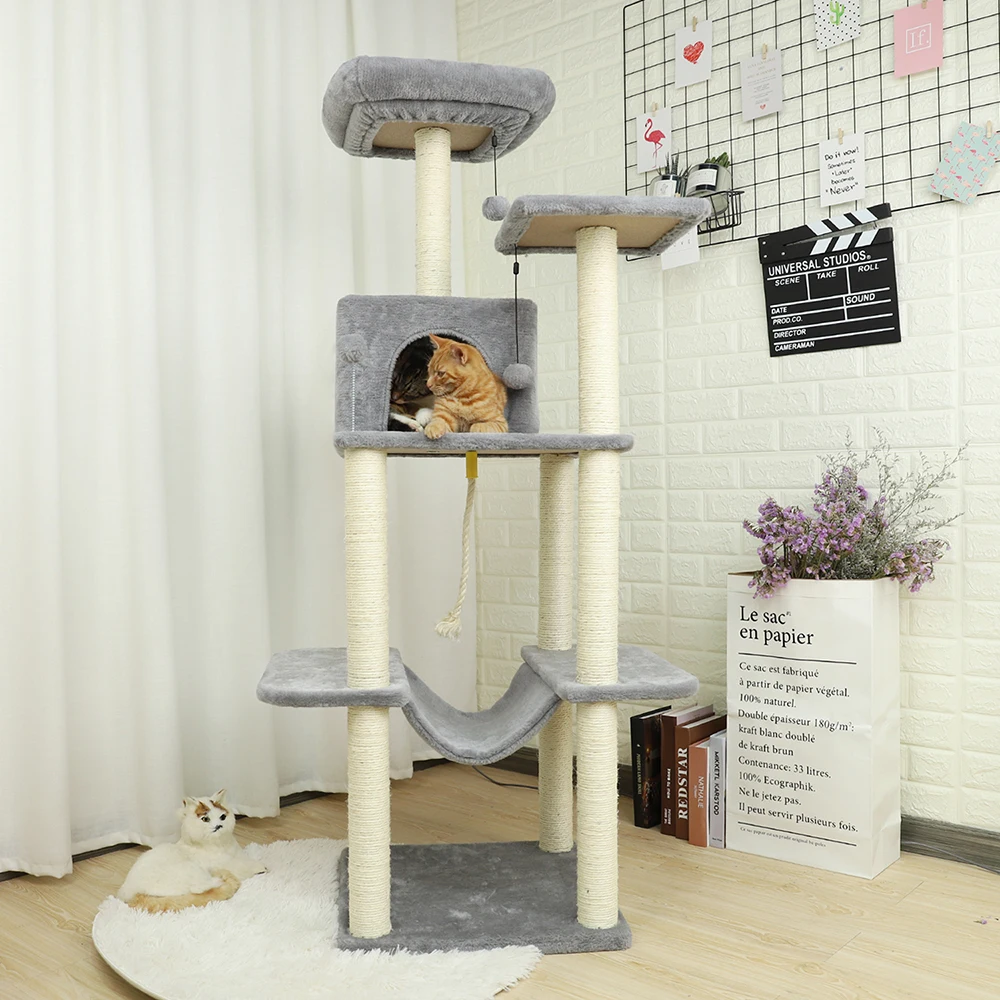 Domači Dostave Mačka Luksuzno Pohištvo Hišnih Mačk Drevesa Stolp Plezanje Polica Mačka Pohištvo Praskanje Post