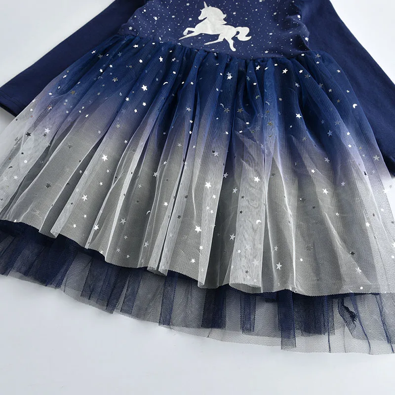 DXTON 2020 Božič Dekleta Obleke Nove Samorog Otroci Obleko Za Deklice, ki Plujejo pod Rokav Stranka Oblačila Snežinka Pozimi Otroci Obleko