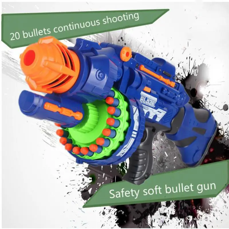 Električni Igrače Puške Mehke Elastične Plastične Naboje Streljali Za Boj proti 20 Poruši Ostrostrelec Starš-otrok Področju Pištolo Igrače Za Otroke