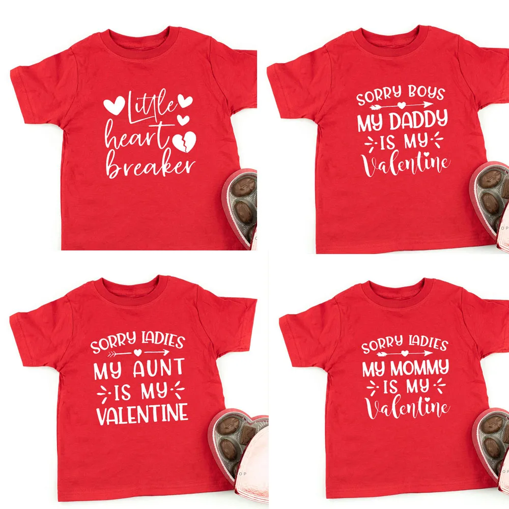 Fant ' s Valentine Srajce Malo Heart Breaker Majica Valentinovo Shirt za Dekleta Fantje Srečno Valentinovo Darilo Idej