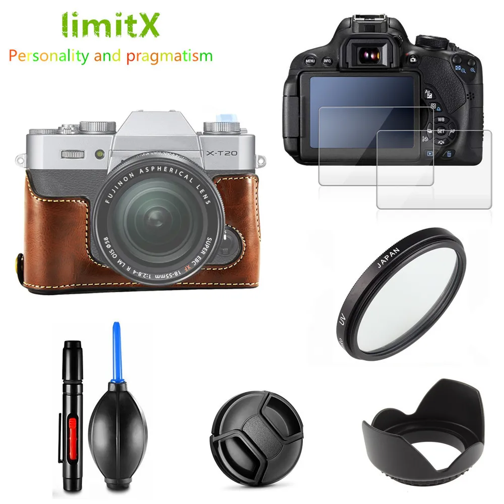 Fotoaparat torba torba Screen Protector UV Filter za Objektiv kapuco Skp pero Komplet za Fujifilm X-T100 XT100 X-T20 XT20 X-T30 XT30 15-45 mm objektiv