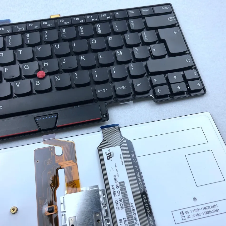 Francoski Osvetljen Laptop tipkovnici Lenovo ThinkPad X1 Carbon 1. Gen Fru 04Y0797 deli ne 0C02188 FR Azerty Postavitev