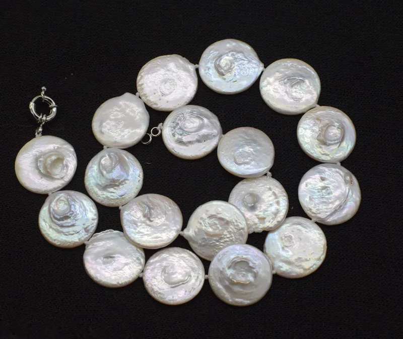 Frershwater pearl white kovanec za 20*4 mm ogrlica 17inch debelo biseri narave FPPJ ženska 2018