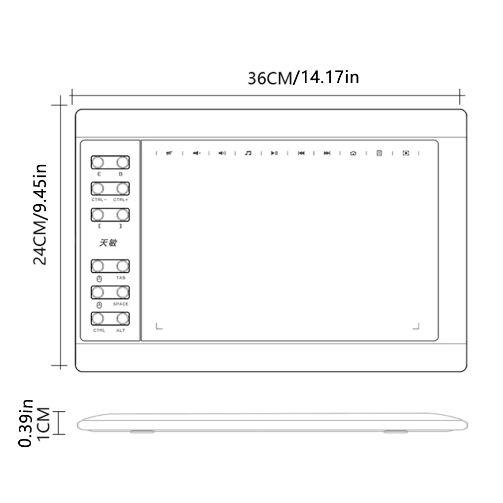G10 10x6 palčni Digitalni Tablet 8192 Ravni Grafika, Risba Tableta z Baterijo-Brezplačno Pasivne Pero