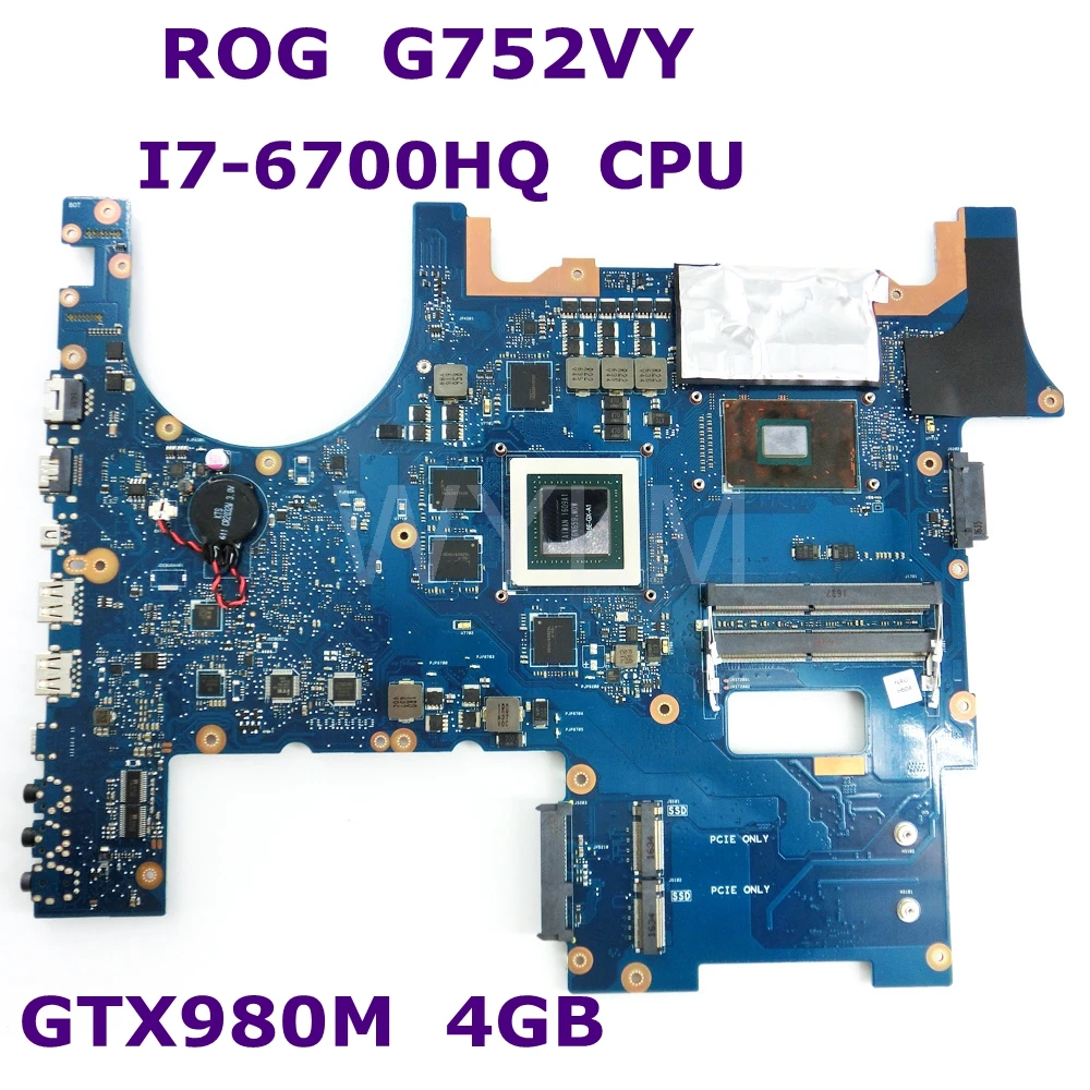 G752VY MB._0M/I7-6700HQ/KOT GTX980M 4GB Mainboard Za Asus ROG G752VY G752VT G752VS G752V G752VM Prenosni računalnik z Matično ploščo Testirani