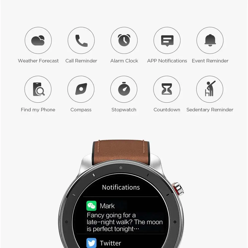 Globalna Različica Amazfit GTR 47mm Pametno Gledati 5ATM Nove pametne ure Dolgo življenjsko Glasbe Nadzor Za Android IOS Telefon