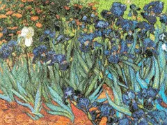 H T B083 modra šarenice Van Gogh navzkrižno šiv vezenje kompleti Vrh Kakovosti Lep Vroče Prodati Šteje Navzkrižno Šiv Kit