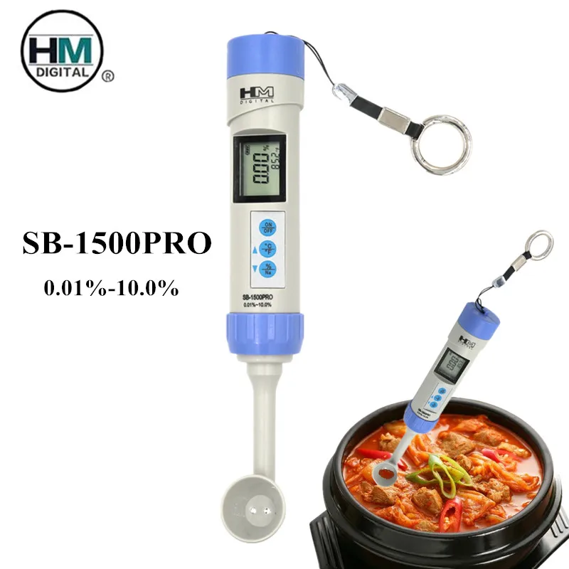 HM SB-1500PRO 0.01-10.0% Slanosti Meter Elektronski Hrane Salinometer s Platino senzor Za gostinske akvarijih ribniki 20% popusta