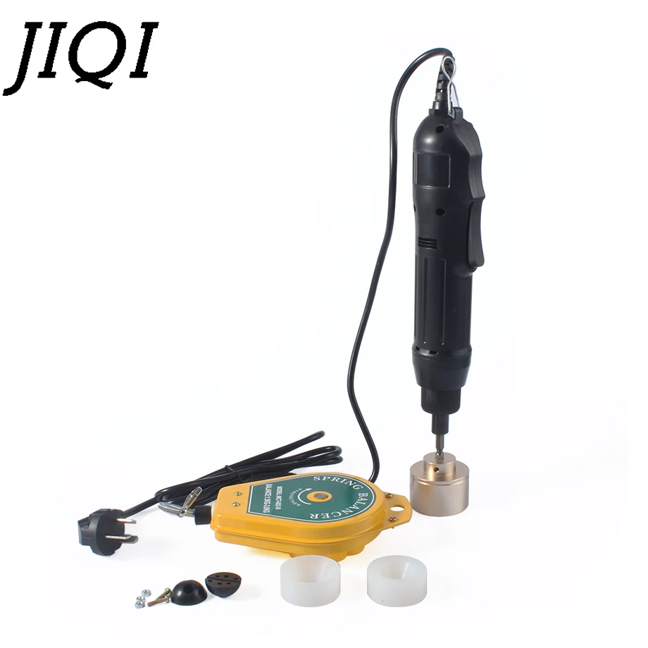 JIQI 110V/220V Električne Steklenico Omejitve Pralni Ročni Samodejni Embalaža Capper Kape Privijanje Zapiranje Pokrova Tightener 1-30MM EU
