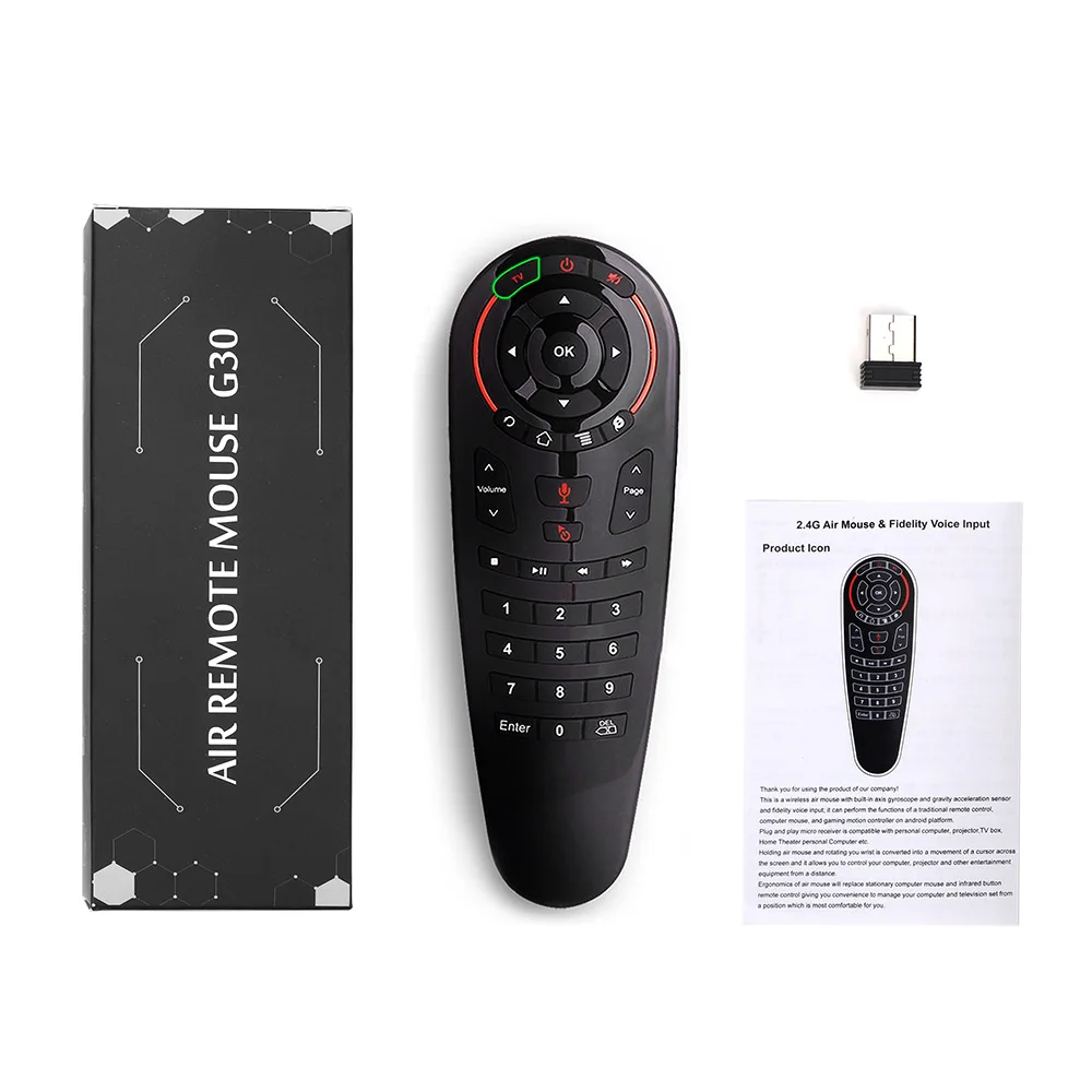 L8star G30 Daljinski upravljalnik 2.4 G Brezžični Telefonski Zraka Miško 33 tipke IR učenje Žiro Zaznavanje Smart remote za Igre za android tv box