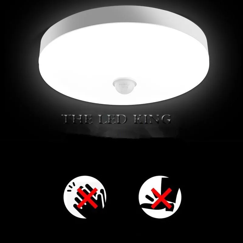 LED Stropna Svetilka PIR Senzor Gibanja 220V 12W 18W 30/50 W Toplo Hladno Bela Površina Nameščena Mordern Stropne Luči Na Hodnikih, Foyer