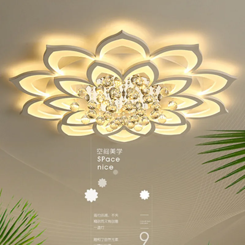 Lustre led stropni lestenec kristalno luksuzni lotus, ki živijo/jedilnico, kuhinjo, spalnico lučka art deco svetlobna telesa