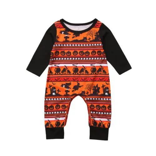 Newborn Baby Dekle Halloween Romper Jumpsuit Obleke Sunsuit Oblačila
