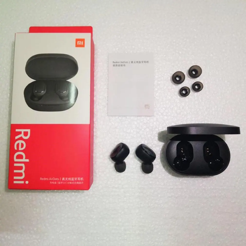 NOVI Originalni Xiaomi Redmi Airdots 2 TWS Bluetooth Slušalke Stereo bas BT 5.0 Eeadphones Z Mikrofonom za Prostoročno Čepkov AI Nadzor