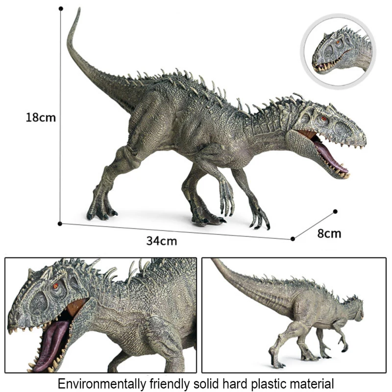 Novo Dinossauro Jurassiced Indominus Rex Figuric Odprtih Ust Dinozavra Svet Živali Model Otrok Igrača Darilo Igrače Za Otroke