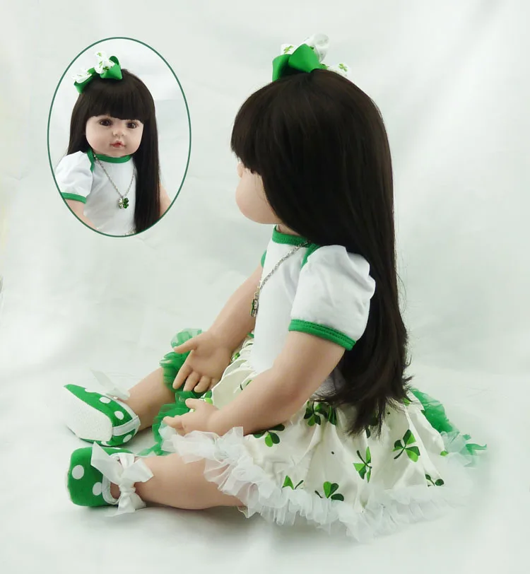 NPK lep 58 cm prerojeni simulacije newborn baby dekle najboljši Dan Otrok darilo Božično darilo silikonski prerojeni baby doll