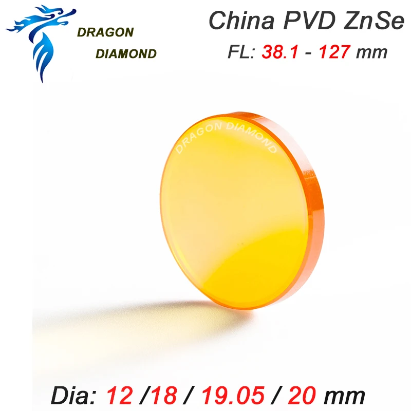 Original 2pcs CO2 Ostrenje objektiva PVD ZnSe Laser Graverja Kitajska laser pribor za Laserski rezalni Stroj
