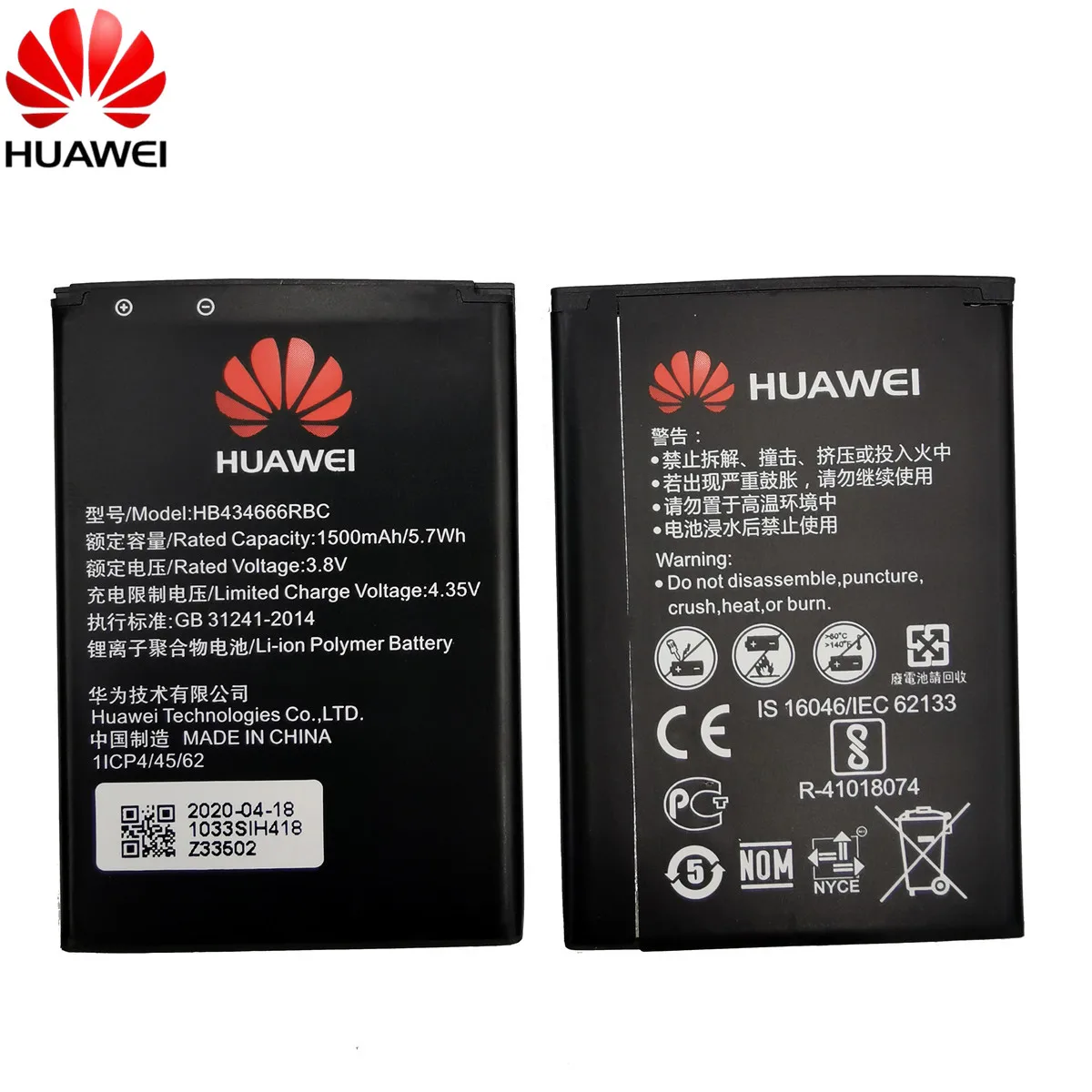 Original Za Huawei HB434666RBC telefon baterija Za Huawei E5573 E5573S E5573s-32 E5573s-320 E5573s-606 E5573s-806 usmerjevalnik baterije