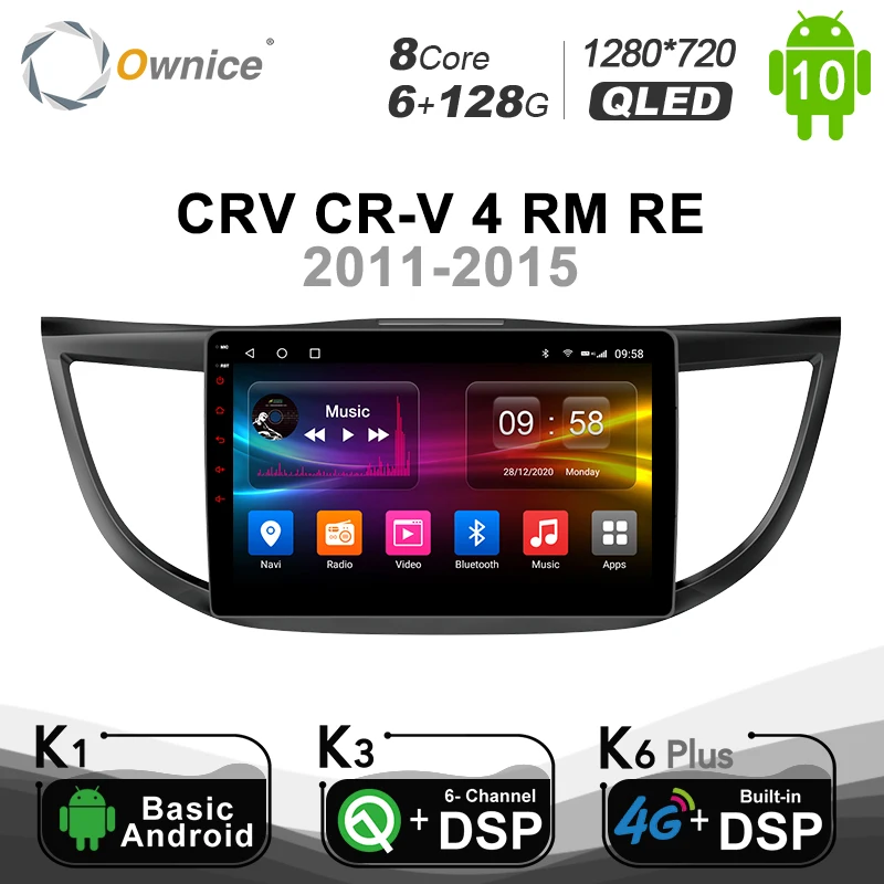 Ownice 8Core Android 10.0 4G 360 Panorama avtoradia Za Honda CRV CR-V 4 RM RE 2011 - Predvajalnik, GPS Navi DSP Audio 6 G+128G