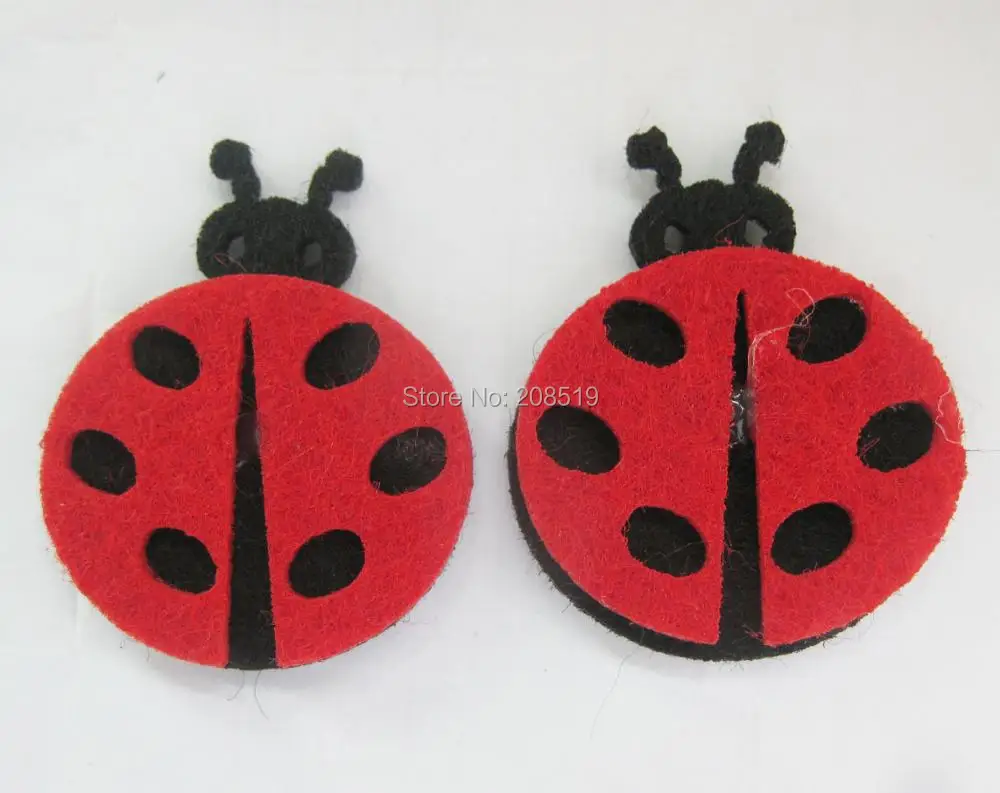 PANVEW oblazinjeni počutil rdeče ladybug appliques 100 kozarcev DIY obrti dekoracijo
