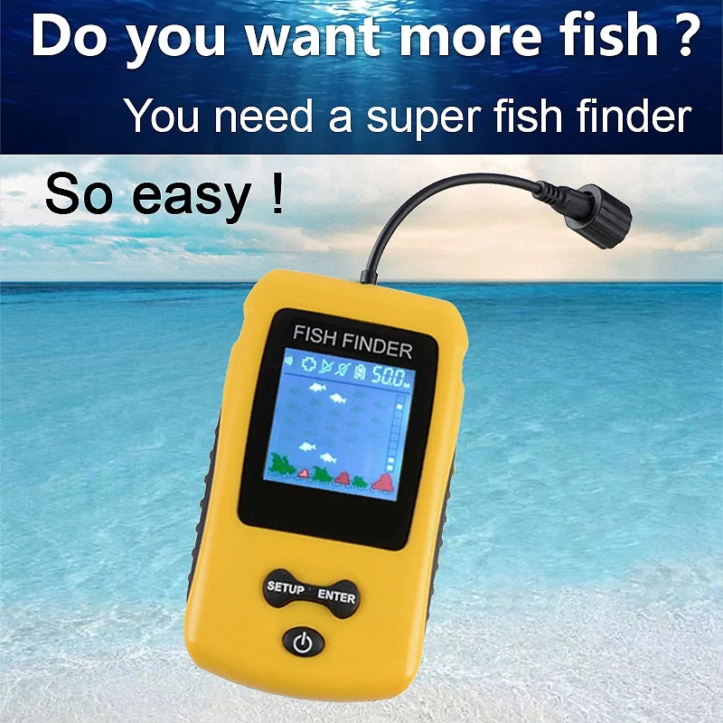 Prenosni Sonar Ribe Finder Z Barvnim Lcd Zaslon Finder Rib Fishing Lure Echo C Fishfinder
