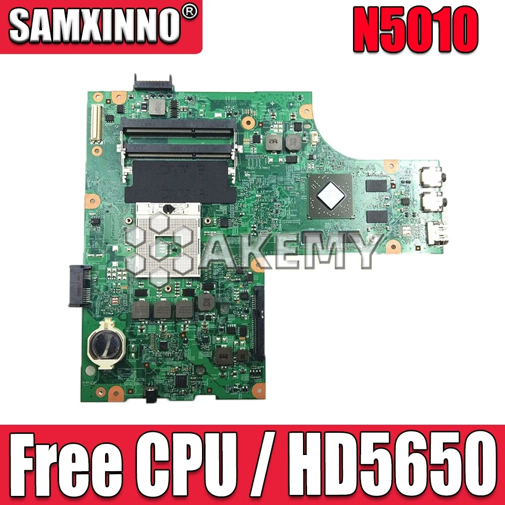 Prosti cpu 09909-1 Za DELL inspiron N5010 CN-0VX53T CN-052F31 48.4HH01.011 originalne matične plošče Mainboard HM57 HD5650 GPU